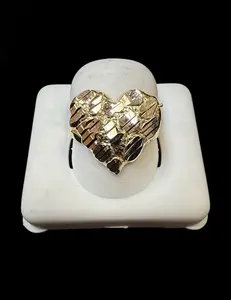 Heart Nugget Ring Gold 10k