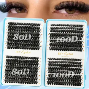 544pcs high-capacity segmented eyelash cluster, Volume cluster lashes, Volumized false eyelashes, 80D+100D animation eyelash, D-warping, suitable for all eye types, soft and comfortable, mixing length of 8-16mm, daily stage makeup, false eyelashes