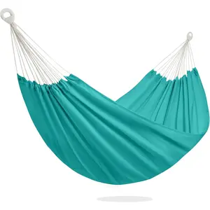Double Hammocks for Outside, Replacement Outdoor Tree Hammock for Indoor Patio Porch Garden (Aqua, Medium)