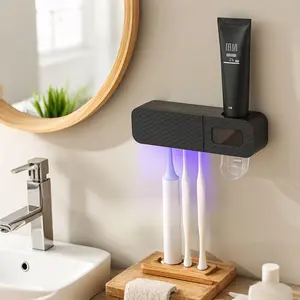 Toothbrush Holder Wall Mounted Automatic Toothpaste Squeezer Storage Rack Bathroom Accessories Toothpaste Dispenser Does not apply