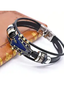 Vintage Guitar Leather Bracelet, Rock Tribute Design, Unique Gift for Musicians, Essential Fashion Accessory for Music Lovers, Music Bracelets