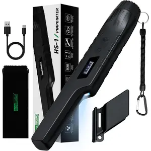 Rechargeable Metal Detector Pinpointer for Adults & Kids, Fully Waterproof Hand-held Metal Detectors Wand with One-Key Interference Elimination, Superhet-Tec Pin Pointer Metal Detector Accessories