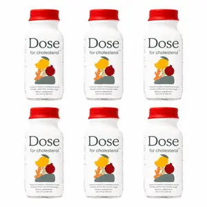 Dose for Cholesterol Liquid Wellness Shots 6 Pack, 2 fl oz Each, Heart & Cholesterol Support Formula with CoQ10, Pomegranate, Turmeric Curcumin and Amla, Supports Healthy LDL Levels, Vegan, Zero Sugar