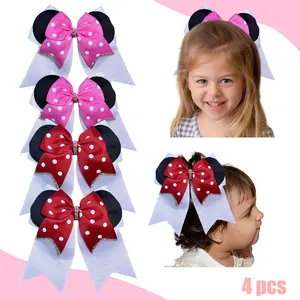 4pcs 8.5 Inch JoyBowie Mickey Mouse Ears Large Hair Accessories, Girls' Hair Bows, Cute Girls' Hairpins, Bow Hair Accessories, Toddler Gifts#Summervibes