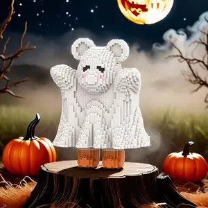 4500pcs Halloween Ghosts 3D Puzzle Building Blocks Creative Decoration, Perfect Gift for Birthday/halloween/festive Decor DIY Craft Lover