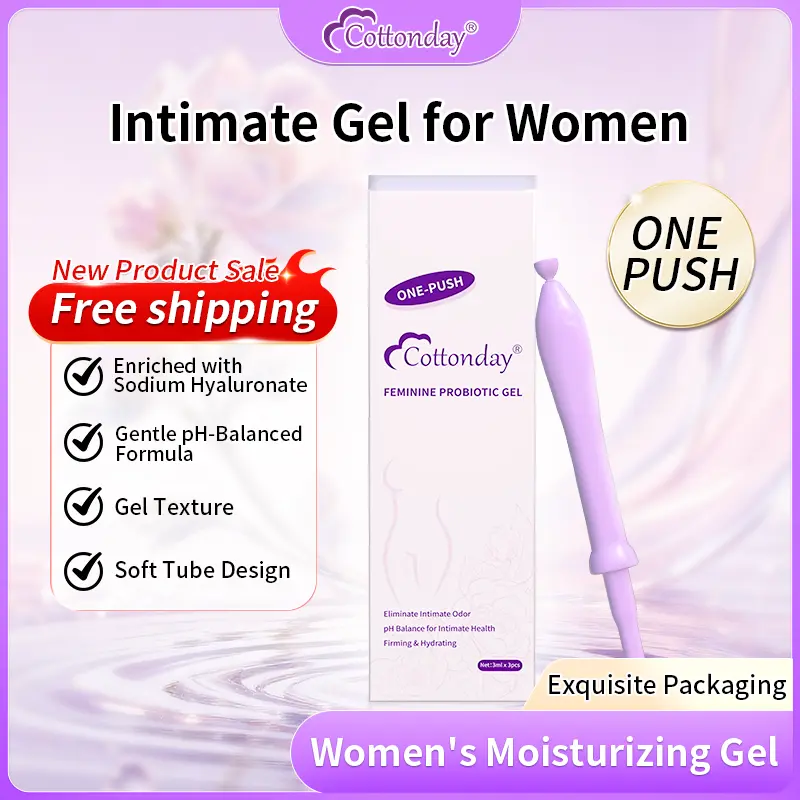 Cottonday Women's Probiotic Gel - pH Balanced Formula for Intimate Hygiene, Prevents Odor & Itching, Soft Tube Design, Gentle Moisturizing Gel