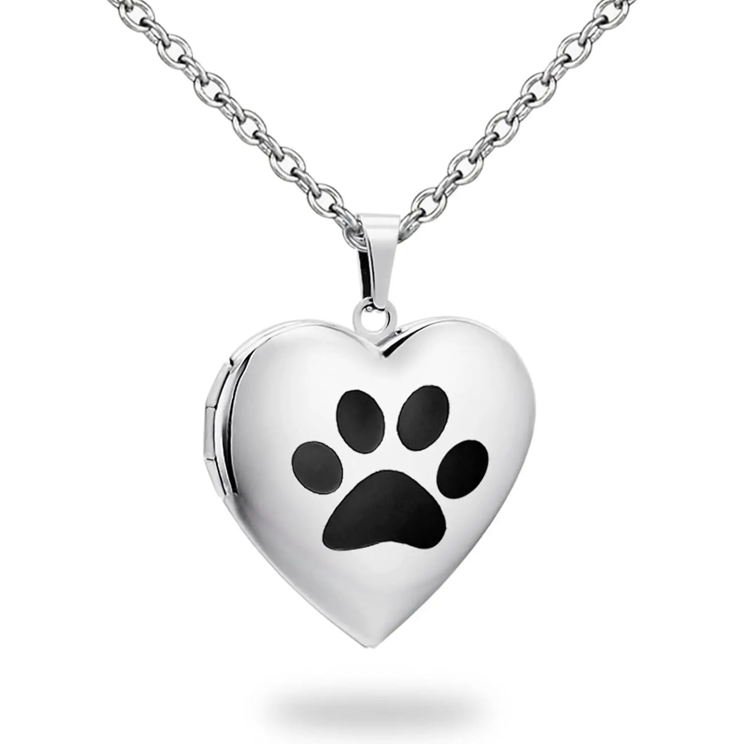 Locket Necklace for Women Black/Gold/Silver Locket Necklace for Girls Oval/Round/Heart Photo Necklace With Picture Inside Birthday Gifts for Women