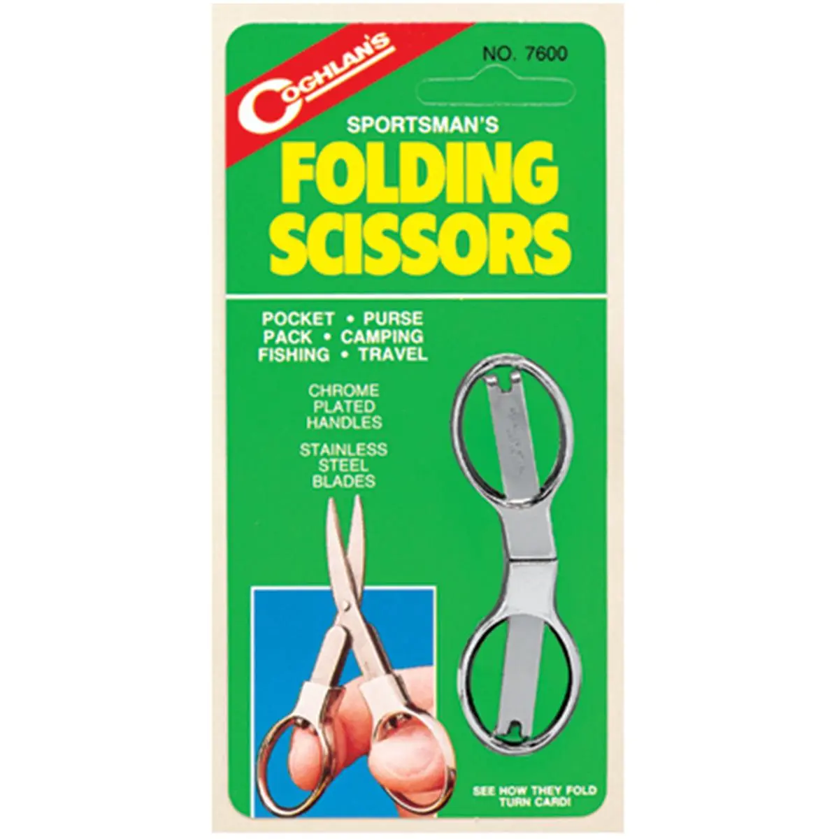 212 MAIN Folding Scissors, Cutting Hardware Hand Tool with Stainless Steel Blades and Chrome Handle