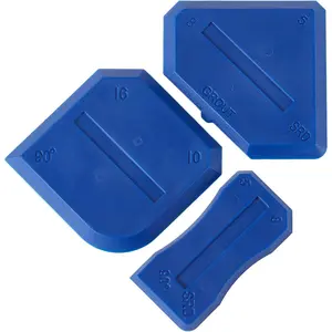 3 Pieces Blue Silicone Caulking Tool Kit Compatible with Sealant Grout Finishing Sealing