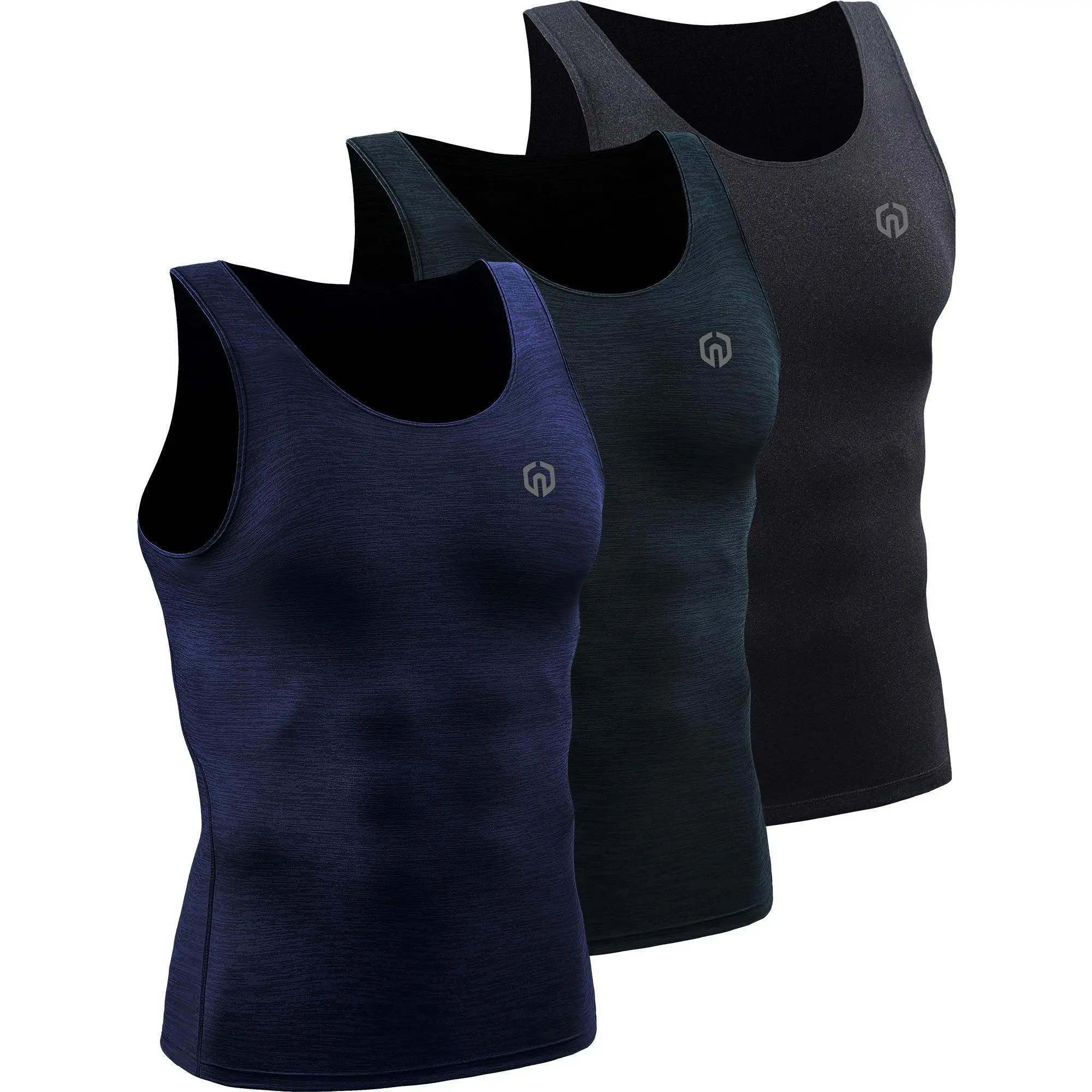 5074# Black (Grey)/Dark Green/Navy,3 Pack
