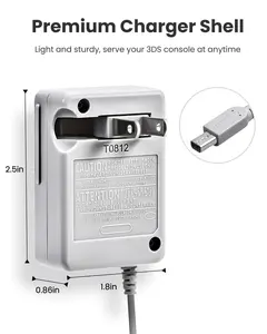 3DS Charger,  Charger Compatible with Nintendo 3DS/ DSi/DSi XL/ 2DS/ 2DS XL/New 3DS 100-240V Wall Plug Adapter