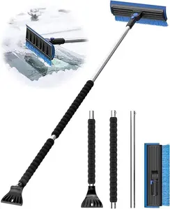 Extra Long Car Ice Scraper & Snow Brush – 55.7 Inch Detachable Windshield Cleaner with Foam Grip for SUV & Truck