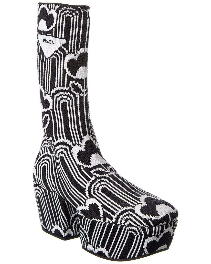 Prada Jacquard Knit Platform Boot