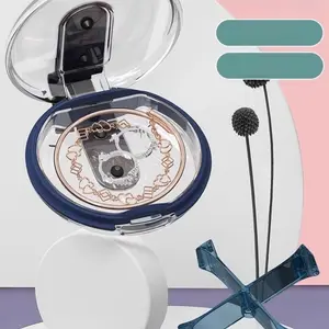 High-Profile Round Jewelry Box, Portable Small Necklace Ring Earring Travel Case, Waterproof Sealed Jewelry Organizer, Cute Accessory Storage