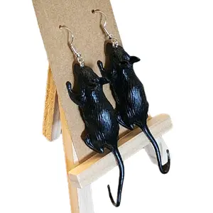 Realistic Rat Earrings for Women Fashion Accessory Hook Design Unique Eye-Catching Quirky Fashion Statement Piece Perfect for Night Out or Everyday Look