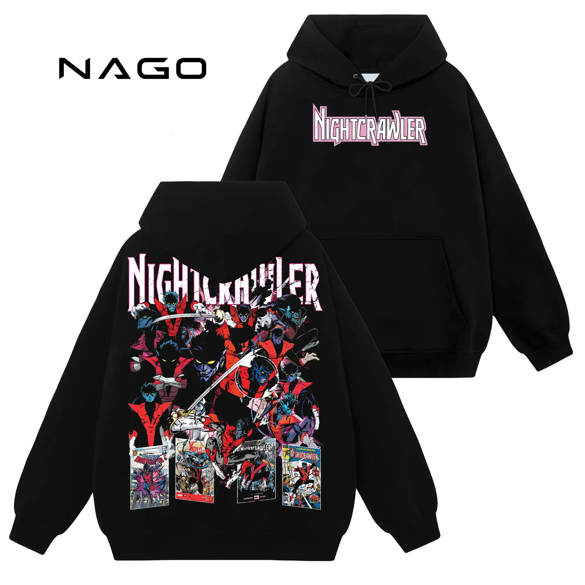 [Nago Shop] Limited Nightcrawler #610 Unisex Cotton TShirt Sweatshirt Hoodie Top, Retro 90s Y2K Graphic Seamless Basic Casual Everyday Streetwear Tops, Gift For Comics