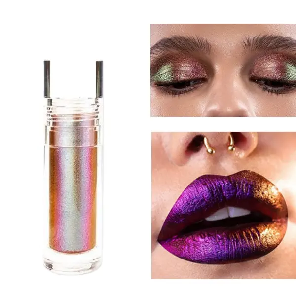 Chameleon Multi-Use Liquid Eyeshadow - 4-in-1 Eyeshadow/Highlighter/Lip Gloss/Nail Polish | Color-Shifting Sparkle - #03 COMET