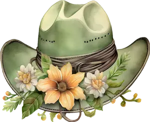 DTF Transfer – FC Green Cowgirl Hat Multi Sizes