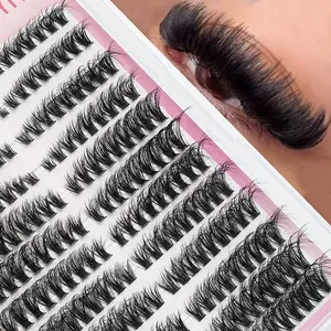 216pcs 12 Rows Large Capacity False Eyelashes, 3D Dramatic Messy Fur Lashes, Fluffy Eyelashes, Perfect for Daily Wear, Wedding, Halloween, Christmas