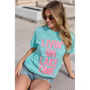 Livin' On Lake Time Mint Graphic Tee