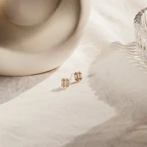 Arabella Diamond Studs by Caitlyn Minimalist