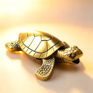 Retro Golden Tortoise Lighter, Portable Pocket Gadget, Bless Health And Long Life, Exquisite Decor & Practical Present