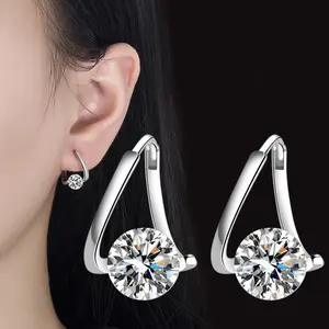 Ins-style accessories, light luxury, irregular diamond-studded high-end earrings, feminine, fashionable, and sophisticated