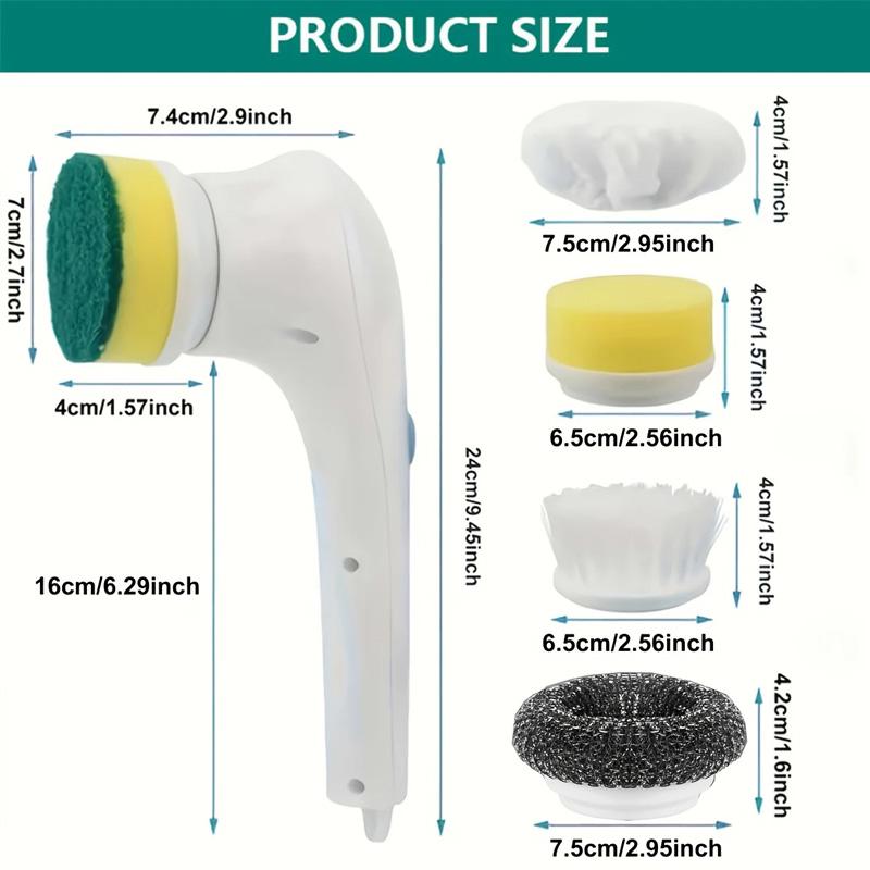 Automatic Cleaning Brush – Sponge Material, Powerful Stain Removal, Multiple Brush Heads, Handle Automatic Cleaning Brush – Sponge Material, Powerful Stain Removal, Multiple Brush Heads, Handle