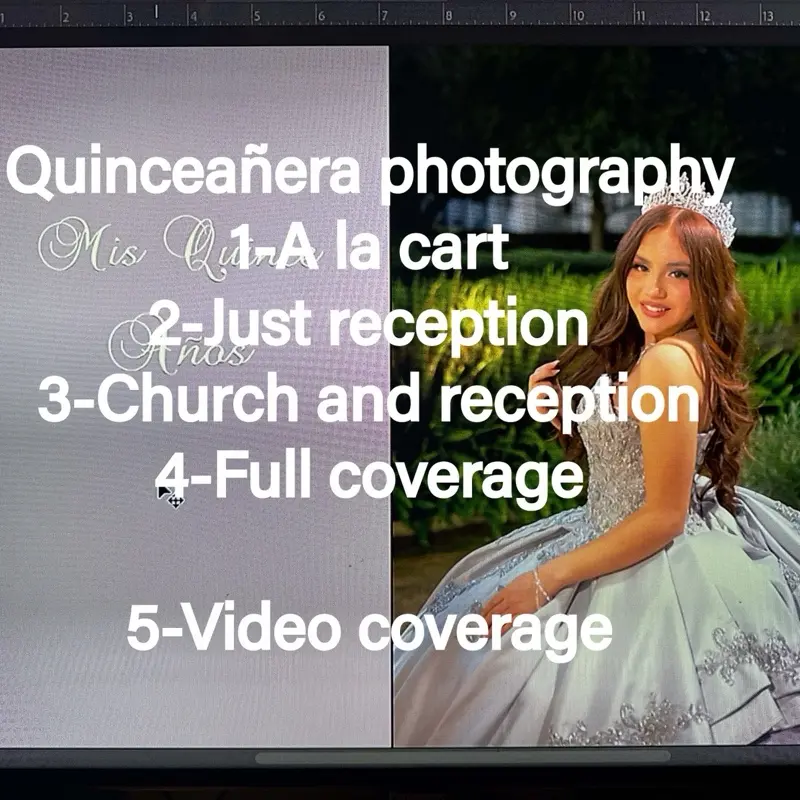 Quinceañera Photography & Video - Full Coverage for 1st Communion, 2nd Reception, 3rd Church and Reception, 4th Full Coverage