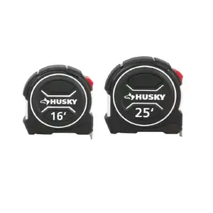 Husky 2-Pack Retractable Measuring Tape Set, 16ft and 25ft Accurate Sewing Tool for Textiles & Soft Furnishings, Retractable Tape Measure