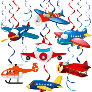 Airpane  Swirs Airpane Birthday Party Deorations Heiopter Foi Swirs Pane Party eiing Streamers for Airpane Theme  Shower Suppies