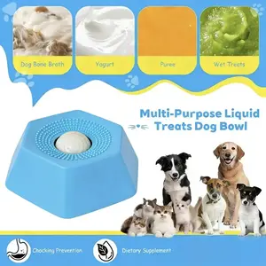 Upgraded Dog Licking Mat, Taller Design & Anti-Slip Base, Slow Feeder Bowl for All Dogs, Enhances Oral Health, Durable Pet Accessory