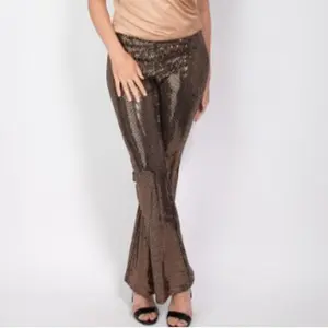 Sequined Fit & Flare Midrise Pants - Women's Bottom for Comfortable Fit and Stylish Design - Womenswear