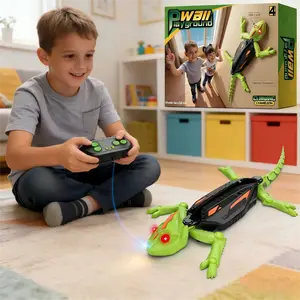 Wall Crawler Gecko Remote Control Toy Electric Lizard with LED Glowing Eyes 360° Spin Indoor Fun Gift Idea Party Toy Cool RC Chameleon Toy for Kids Christmas