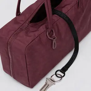Simple Large-capacity Square Shoulder Bag Fashion Plaid Nylon Handbag Durable Canvas Material Travel Bag Daily Use Storage Bag
