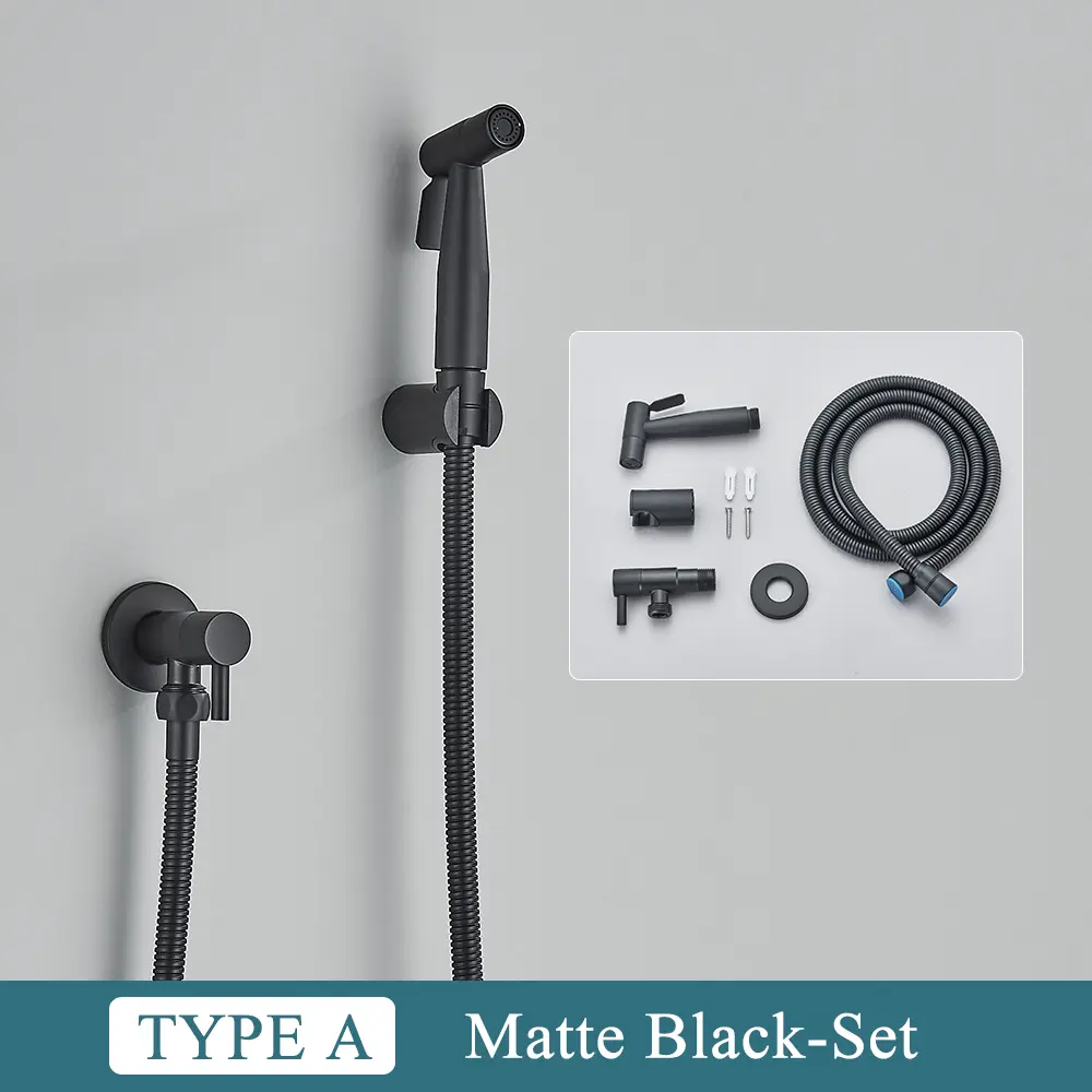 Protable Toilet Bidet Holder Sprayer Gun Set Handheld Faucet Wall Mounted Cleaning Toilet Bidet Sprayer for Home Bathroom