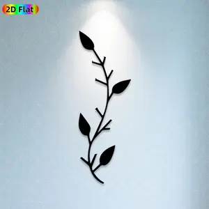 1pc Twig & Leaf Metal Wall Art, Delicate Twig & Leaf Statue Mural, Ideal Gift for New Year, Easter, Nature Decor Enthusiasts, Perfect for Indoor Walls & Garden Fence, Charming Nature-Inspired Home & Outdoor Ornament
