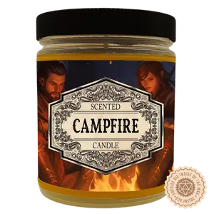 Scented Candle Campfire with Surprise D20 Dice (Amazon)