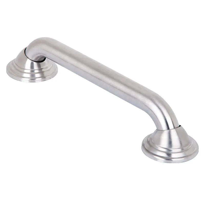 Utopia Alley GB12BN Decorative Shower Grab Bar - 12" Brushed Nickel Bathroom Grab Bars for Seniors - Non-Slip Bathroom and Household Handicap Safety Bar, Bathroom Bars for Elderly, Wall Handle Secure Grip, & Home Care Accessories