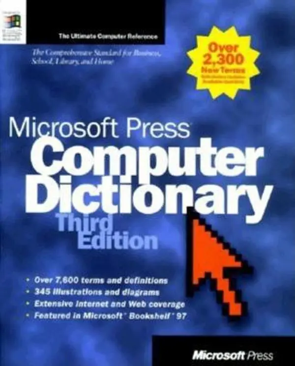 Used Microsoft Press Computer Dictionary - Hardcover English Reference Book, Good for Hardware, Software, Networking Definitions, 2.9 lbs Authoring Resource
