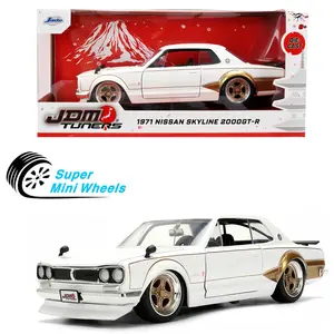 Jada 1:24 JDM Tuners 1971 Nissan Skyline 2000GT-R RHD White with Gold #37021
