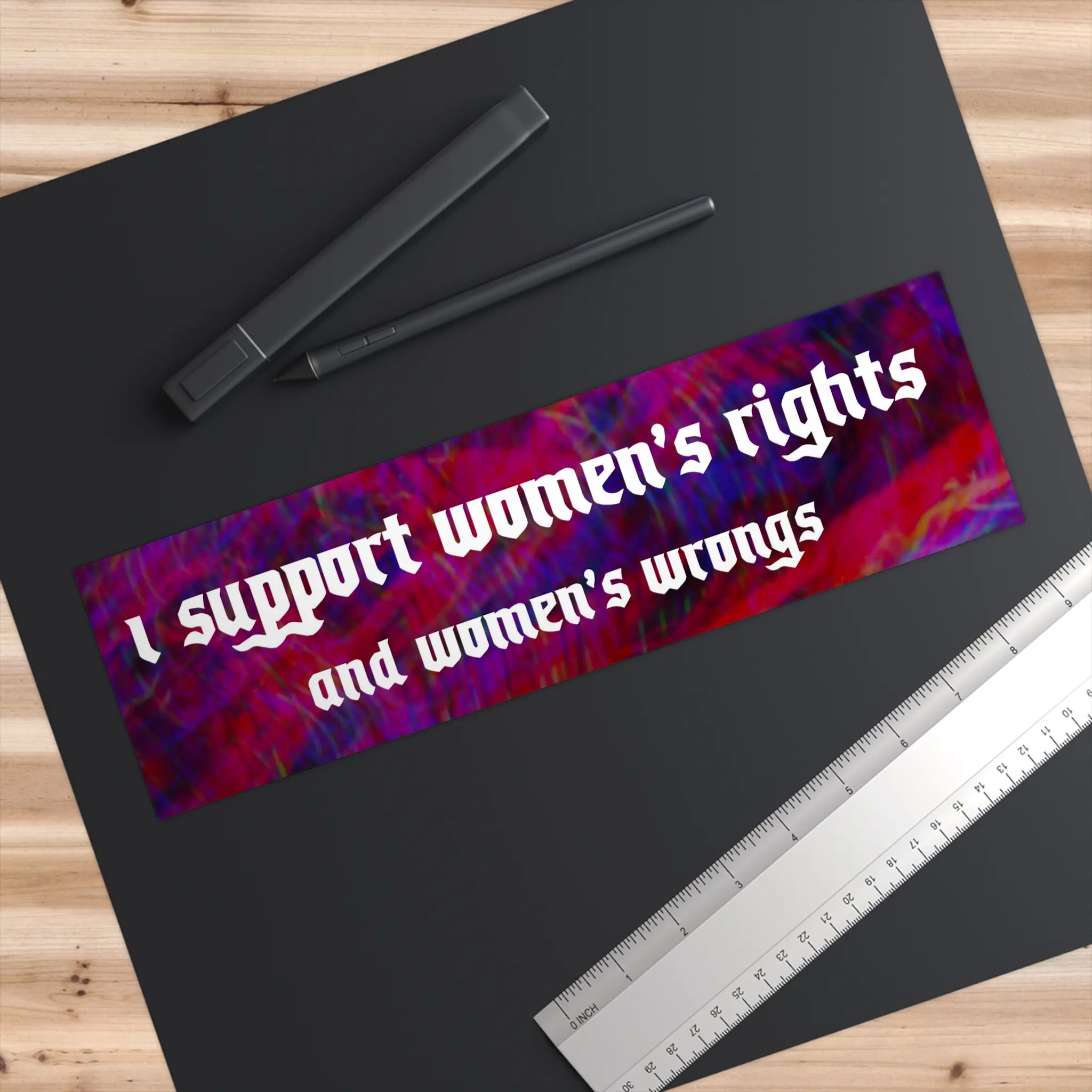 Feminist Girl Power Bumper Sticker, Women's Rights Decal, Political Activism, Feminism Gift, Protest Sticker, Laptop Decal, Women’s Rights and Wrongs