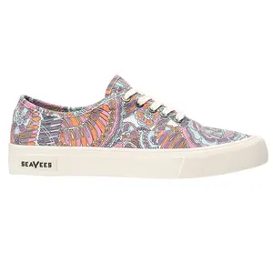 SeaVees Womens Legend X Trina Turk Floral Lace Up Sneakers Shoes Casual - Orange, Pink