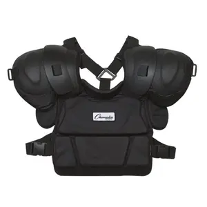 212 MAIN 12 in. Pro Style Low Rebound Foam Umpires Chest Protector, Black, Softball Protection, Adjustable Straps, Breathable Mesh