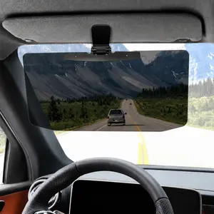 Premium Anti-Glare Sun Visor Extender for Car, Secure Clip-On Sunlight & Headlight Shield, Day & Night Safe Driving Visibility Enhancer, Universal Fit