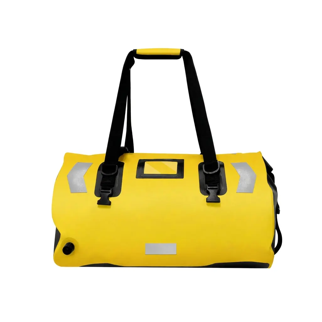 75L Motorcycle Backpack - 100% Rainproof Industrial-Grade PVC Dry Bag Duffle Luggage, Dust/Mud Shield, Foldable, Fold-Flat Storage, Portable, Durable Lightweight Design, Helmet-Ready Fit, Heat-Welded Seams, Multi-Use for Monsoon Commuters