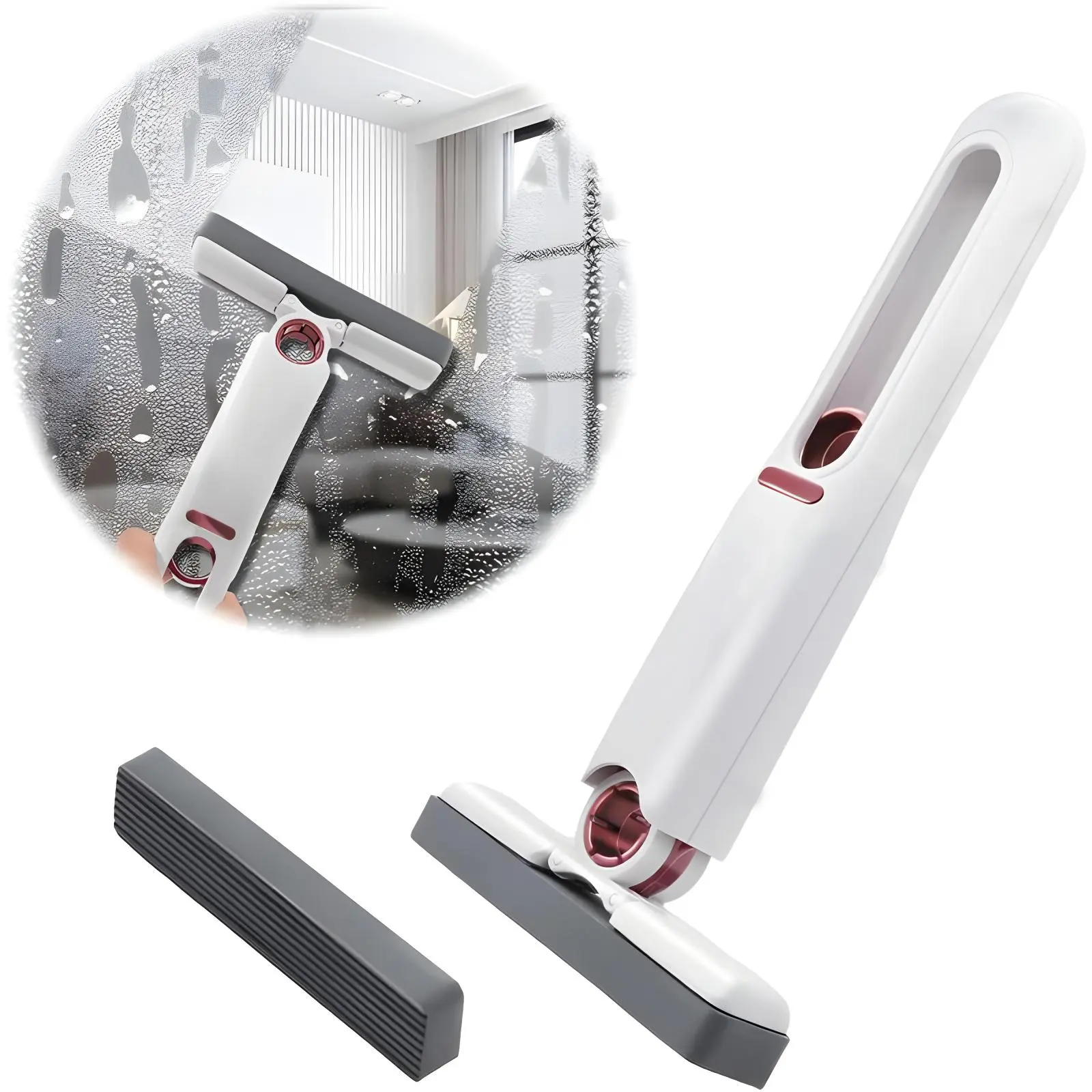 Portable easy-to-store mini mop, hands-free cleaning mini mop, clean desktop grease, dust, garbage, no dirty hands mini mop