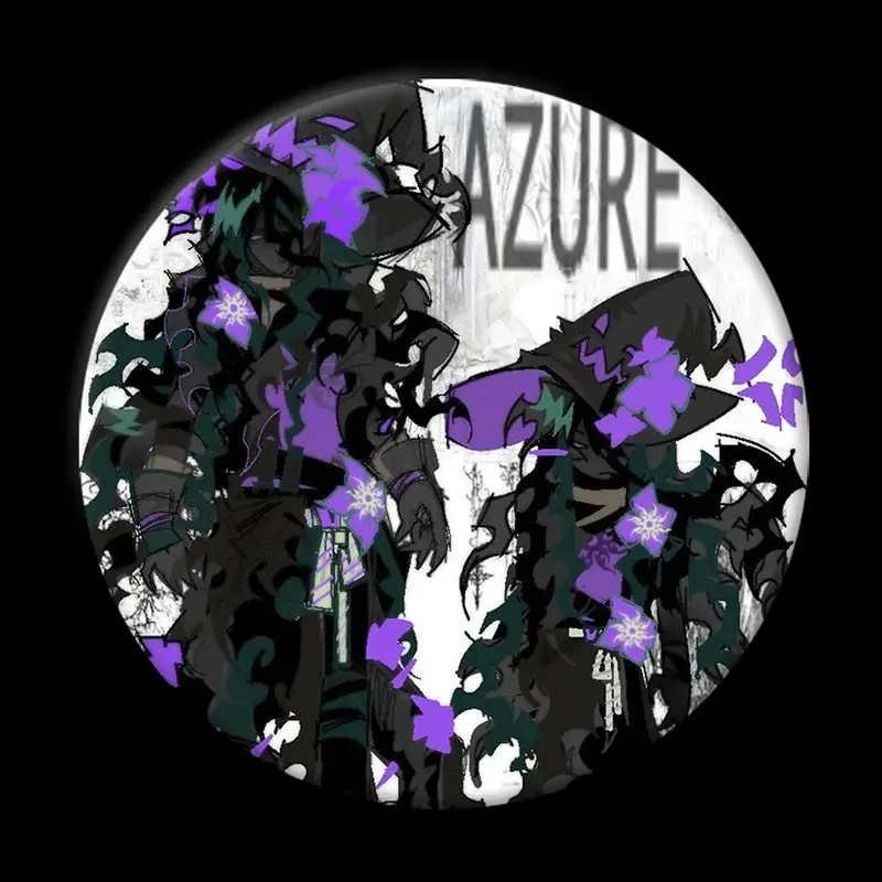 Forsaken Pin Button, Azure x Two Time Pins, Azure Pins, Two Time