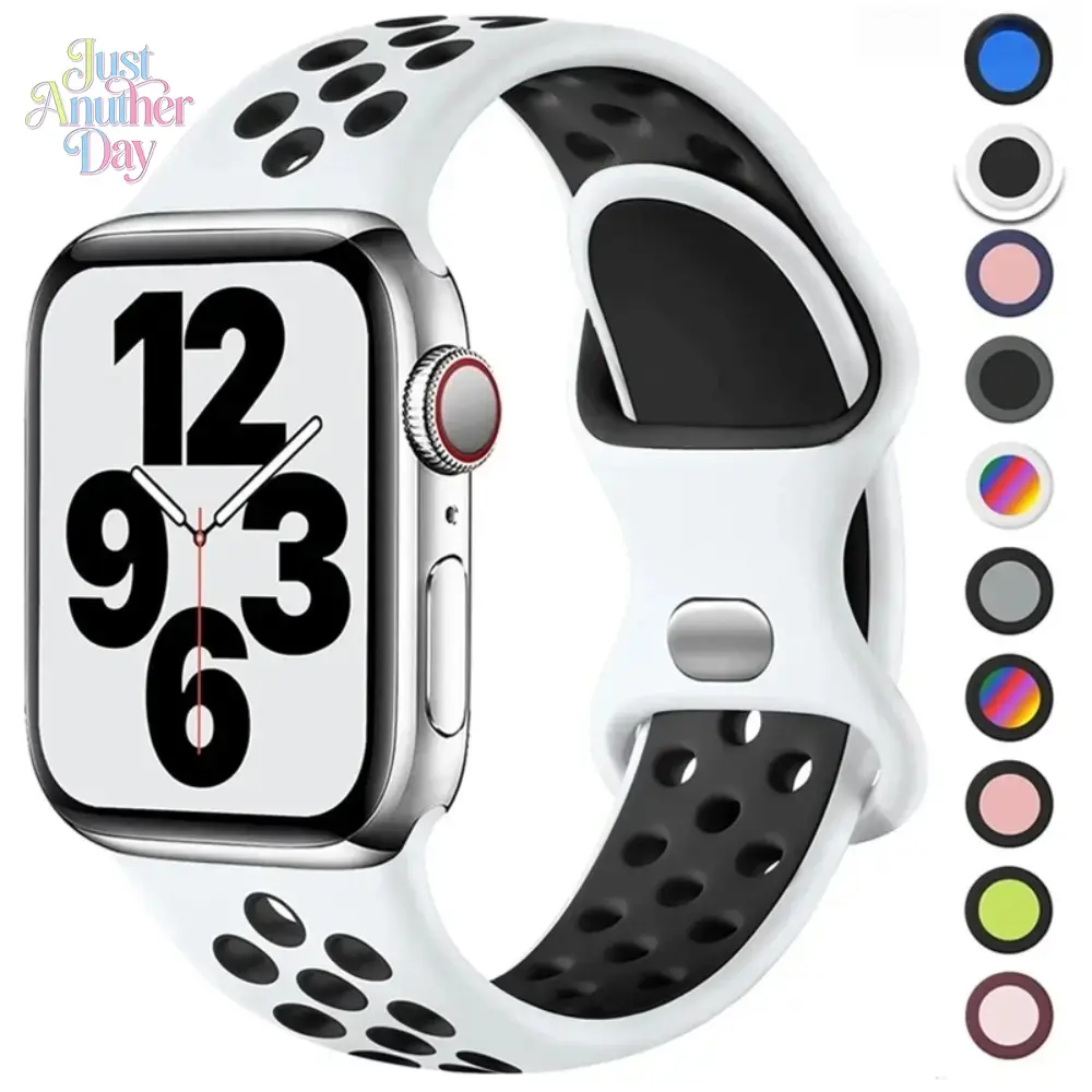 Breathable Sport Silicone Watch Band for Apple Watch – Soft Strap 38–49mm (Series 3–Ultra, SE) Breathable Sport Silicone Watch Band for Apple Watch – Soft Strap 38–49mm (Series 3–Ultra, SE)