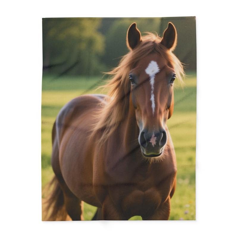 Wildlife Fleece, Horse Photo Blanket, Throw for Equestrian Fans